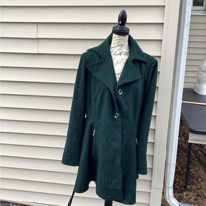 INC International Concepts Skirted Walker Coat Emerald size  xl new
